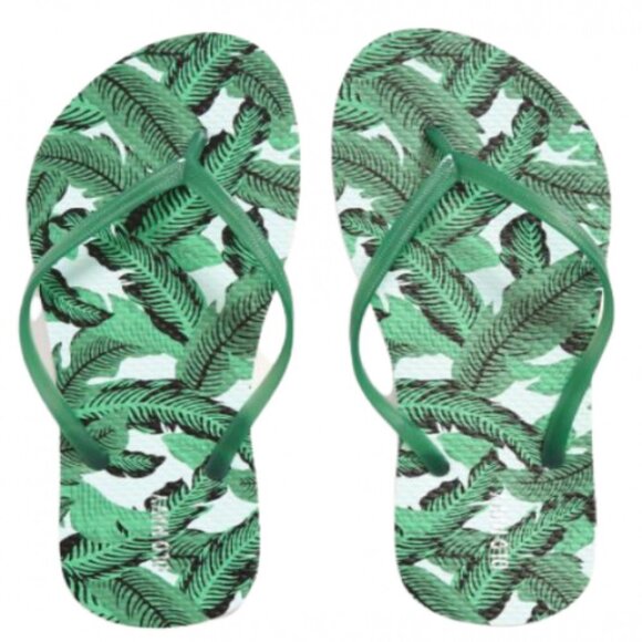 Old Navy Palm Tree Flip Flops Women's Size 8 Beach - Picture 1 of 1